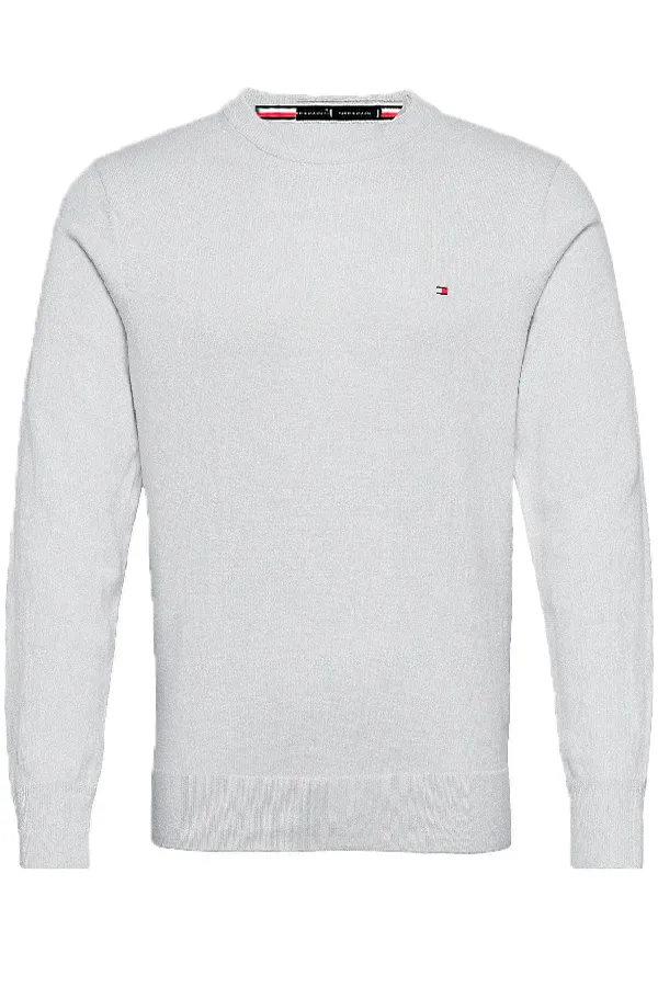 Tommy Hilfiger Cotton Silk Knit Pullover Grey