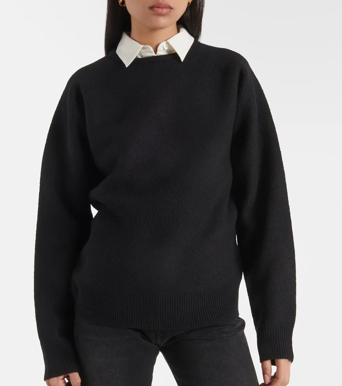 TOTEME  |Crew Neck Casual Style Wool Plain Elegant Style