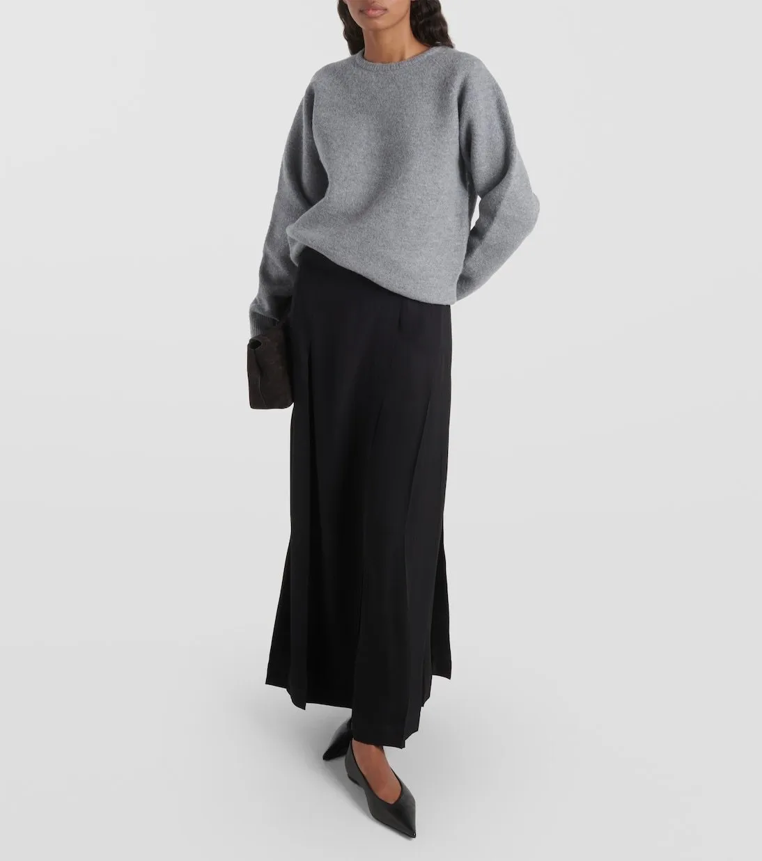 TOTEME  |Crew Neck Casual Style Wool Plain Elegant Style