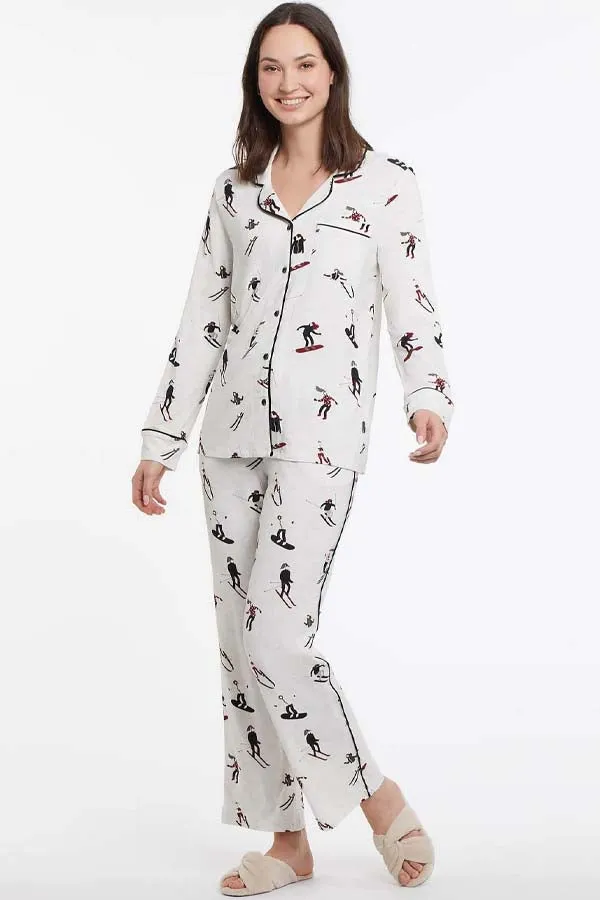 Tribal 2-Piece Pajama Set w/ Eye Mask