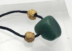 Tumbled Dyed Jade Silk Cord Necklace