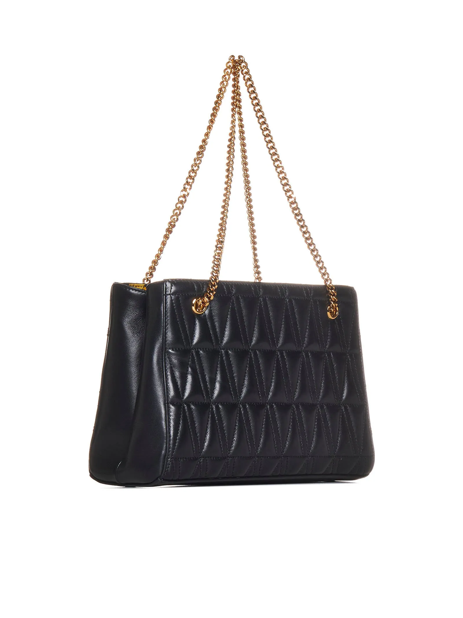 Versace Virtus Quilted Chain-Link Shoulder Bag