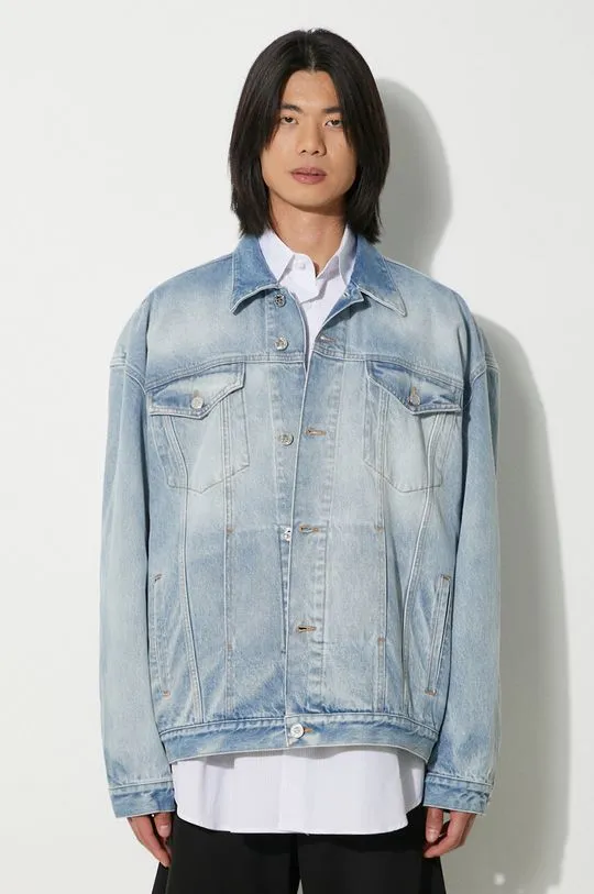 VETEMENTS denim jacket Logo Denim Jacket blue color UE64JA390N