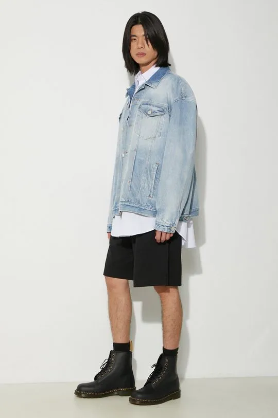 VETEMENTS denim jacket Logo Denim Jacket blue color UE64JA390N