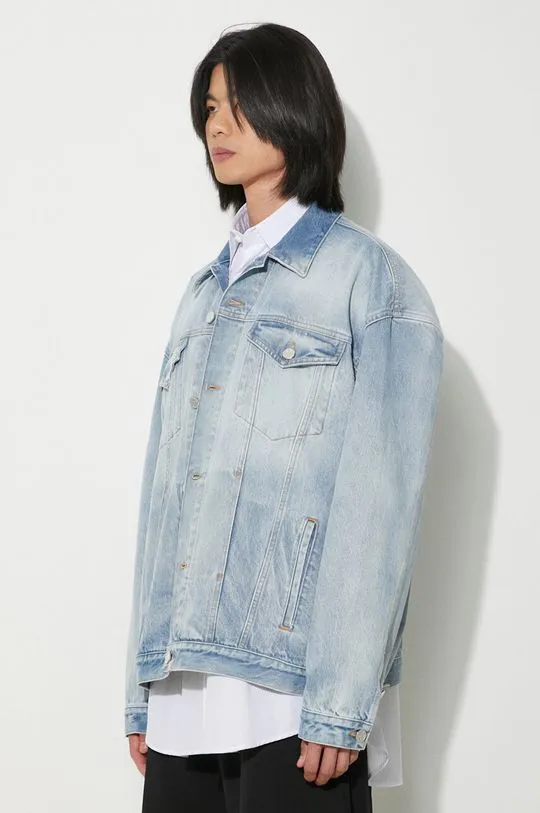 VETEMENTS denim jacket Logo Denim Jacket blue color UE64JA390N