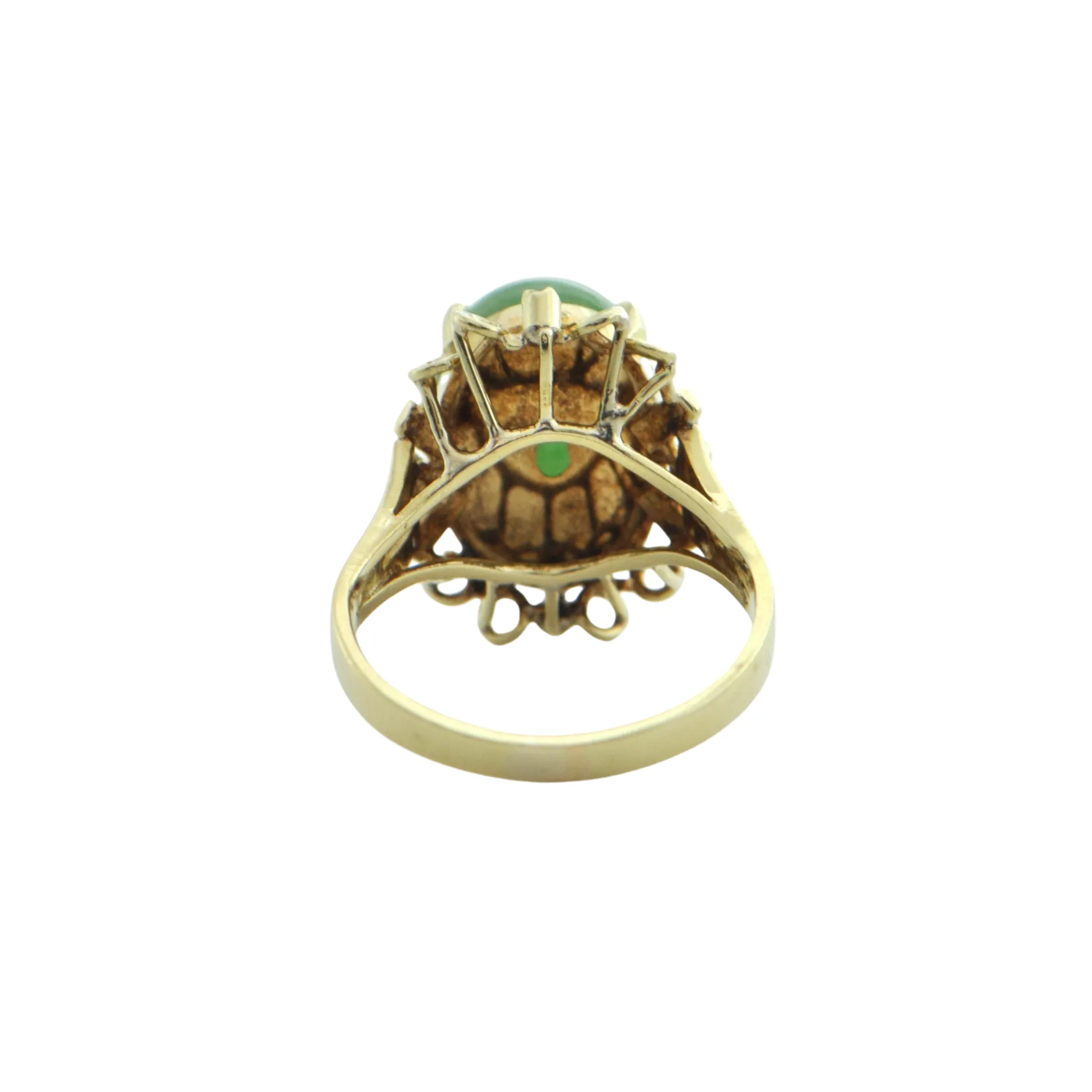 Vintage Jade 14K Yellow Gold Ring