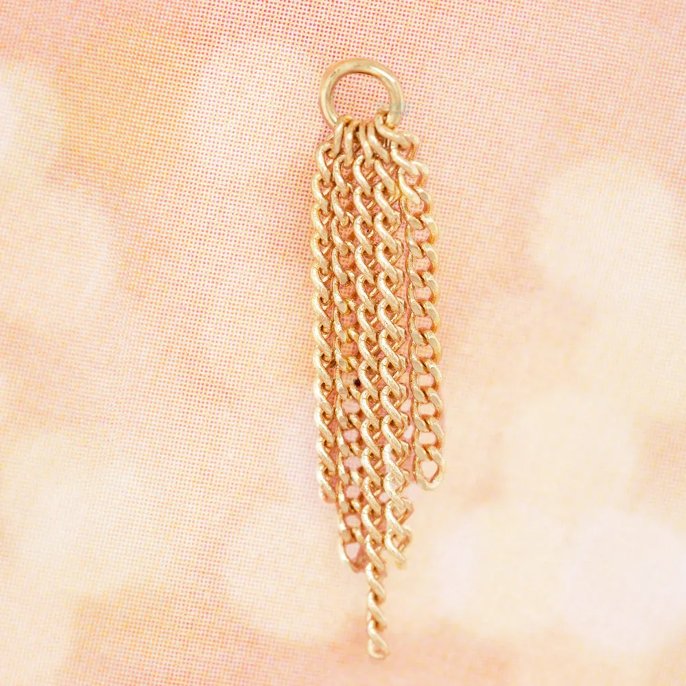 Vista Chain Charm in Gold