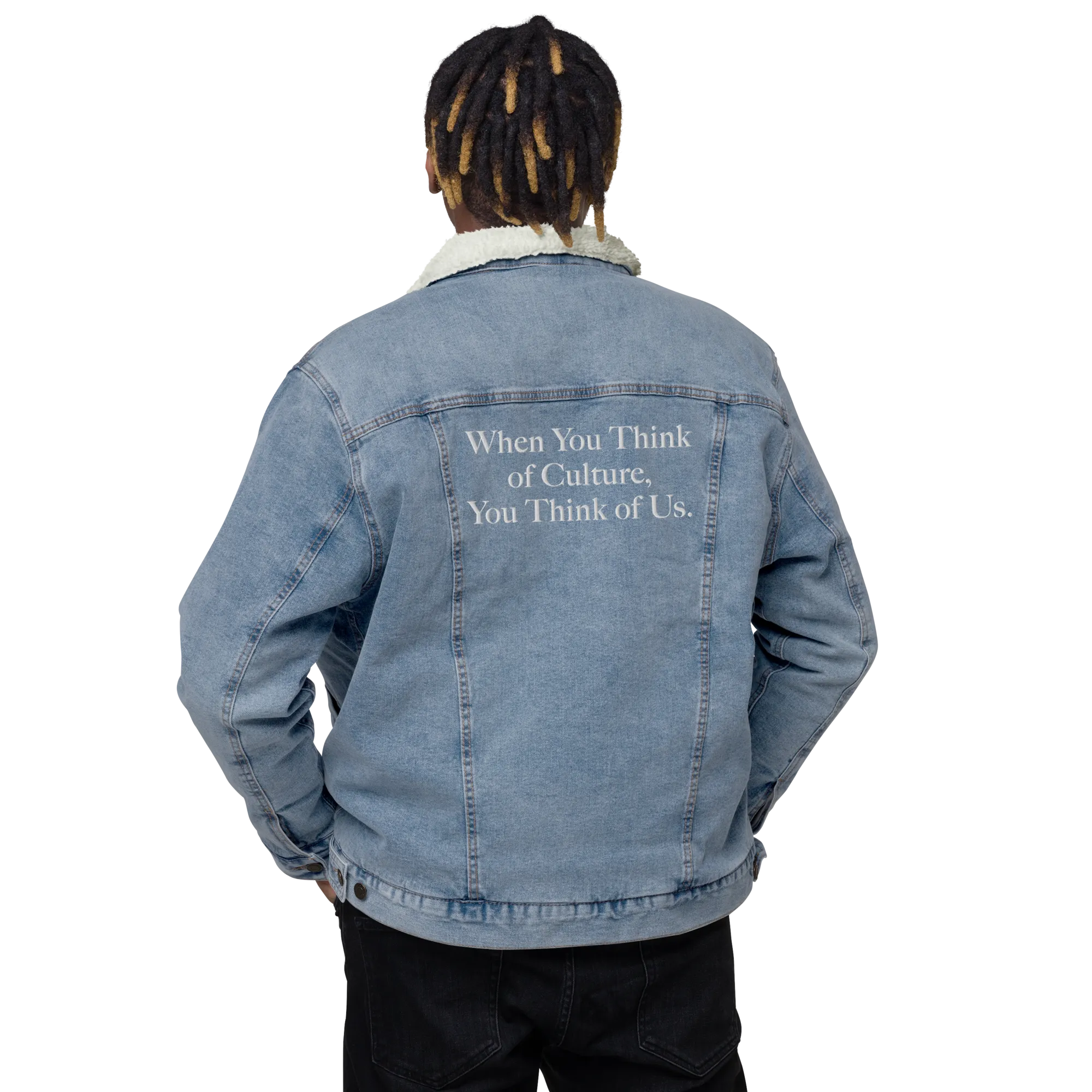 When You Think of Culture... Sherpa Denim Jacket