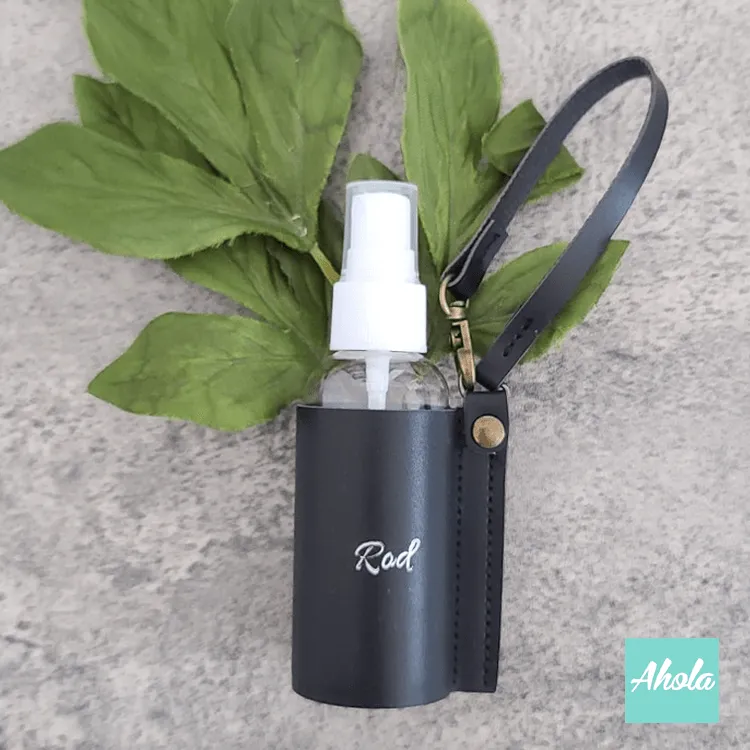 【Wodi】Hand Sanitizer Spray Holder with Keyring 消毒PU皮革掛套連噴霧瓶