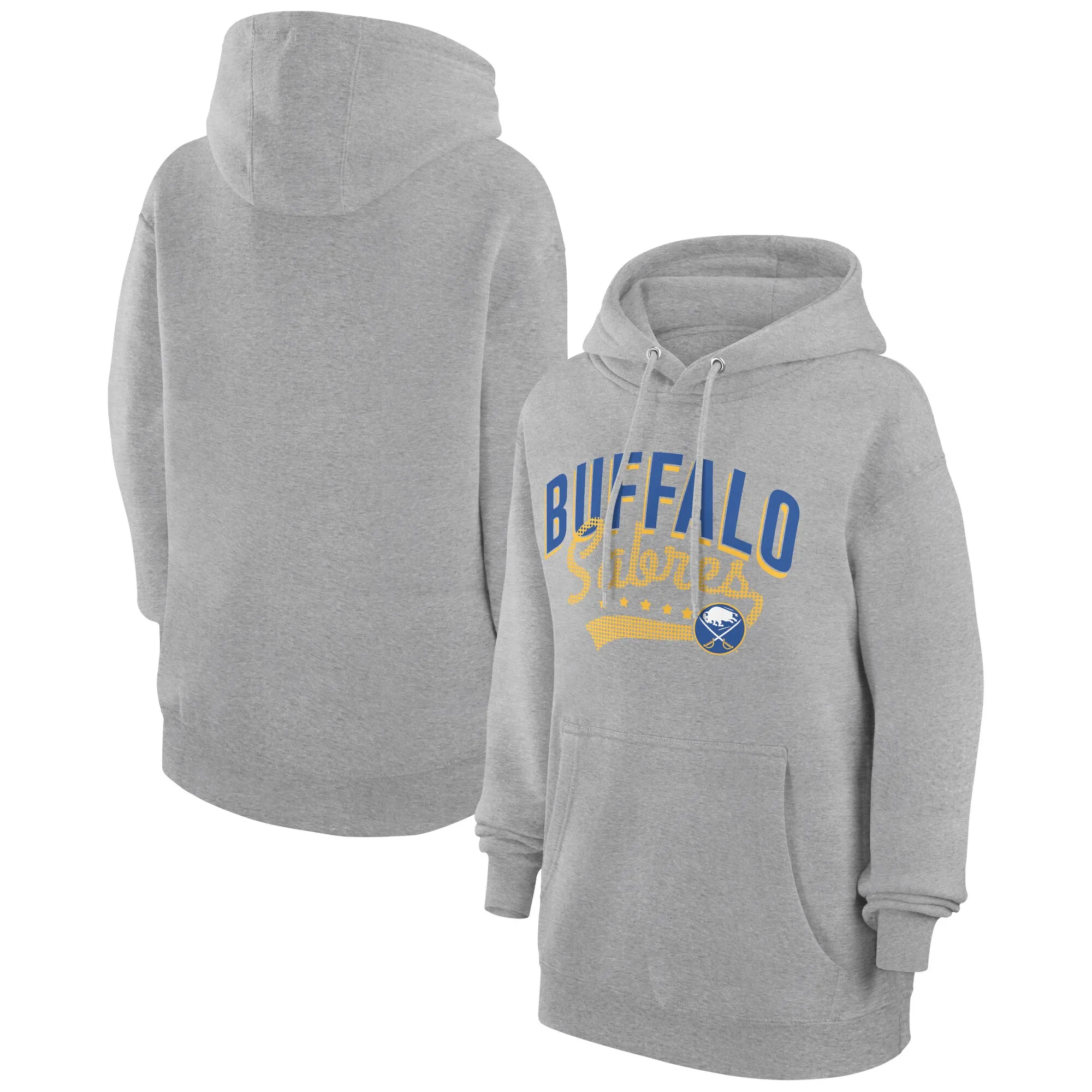 Women's Buffalo Sabres  G-III 4Her by Carl Banks Gray Filigree Logo Pullover Hoodie