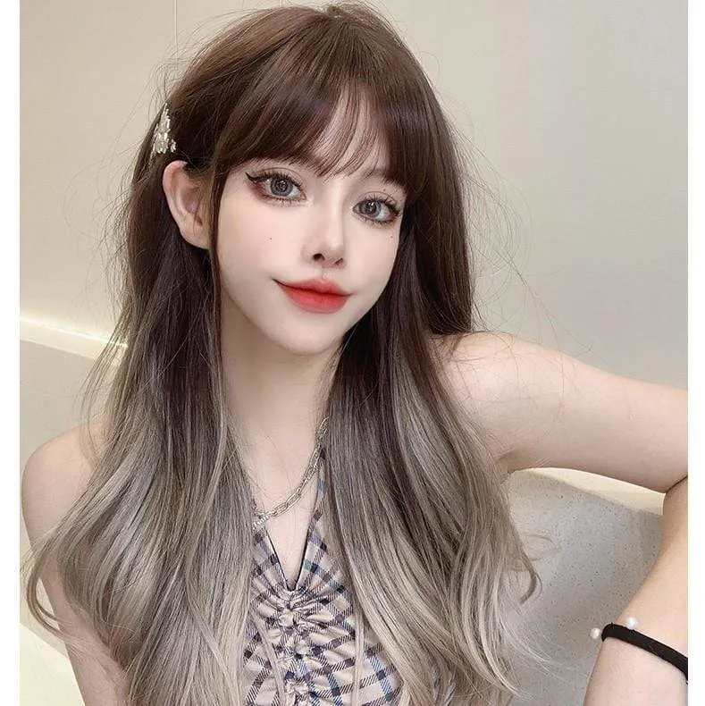 Women's Color Gradient Deep Wave Synthetics Hair Wig