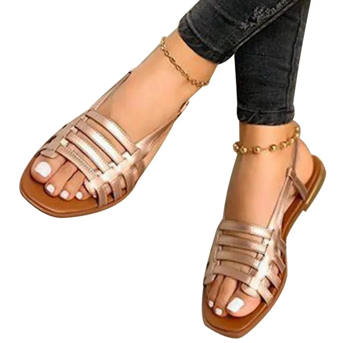 Women's Sandals Hollow Out Roman Shoes Open Toe