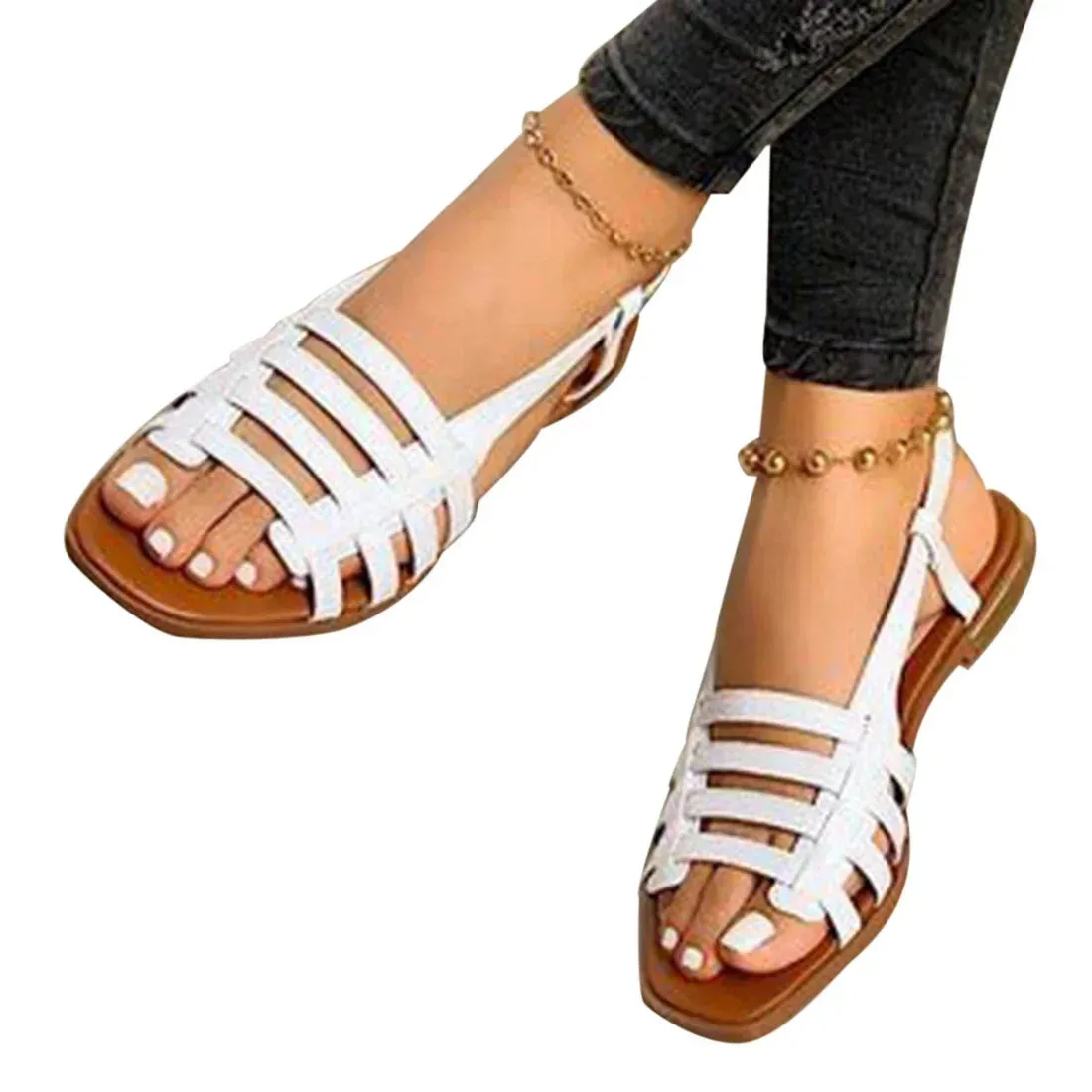 Women's Sandals Hollow Out Roman Shoes Open Toe