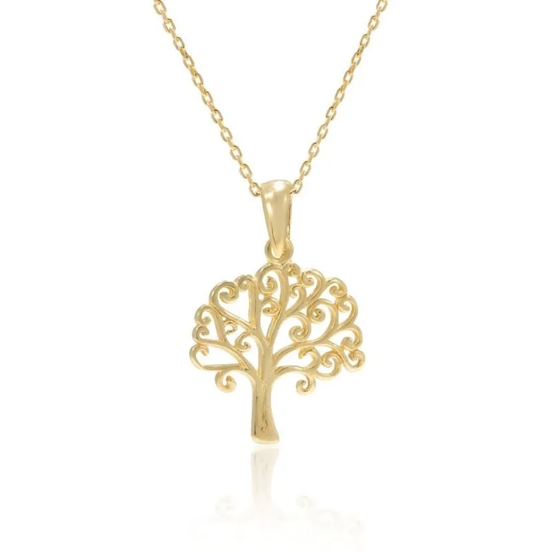 Yellow Gold Tree Of Life Pendant