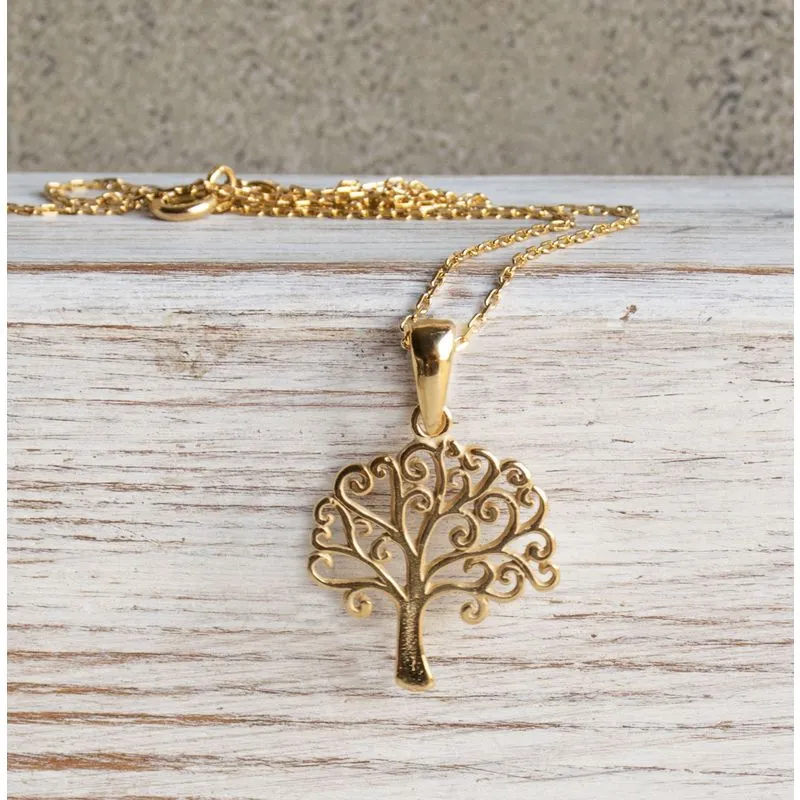 Yellow Gold Tree Of Life Pendant