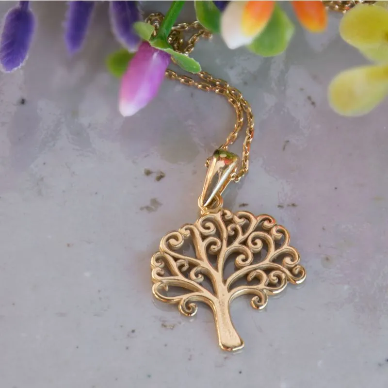 Yellow Gold Tree Of Life Pendant