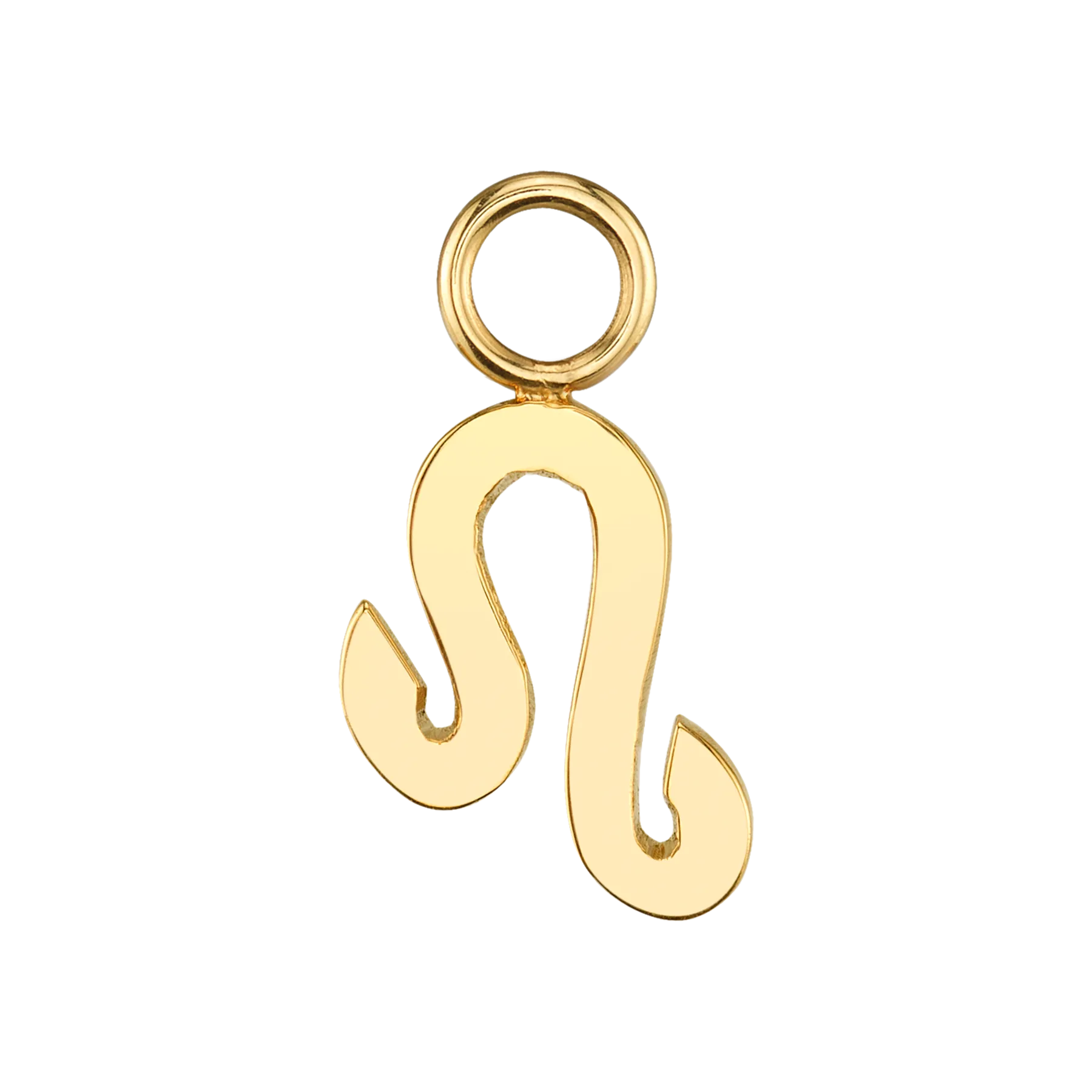 Zodiac Hoop Earring Charm - 14k Yellow Gold