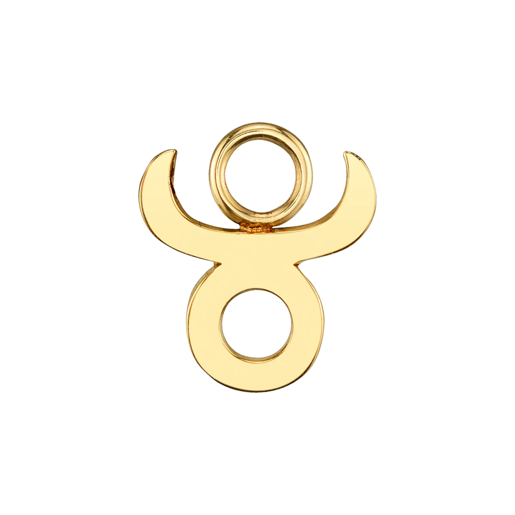 Zodiac Hoop Earring Charm - 14k Yellow Gold