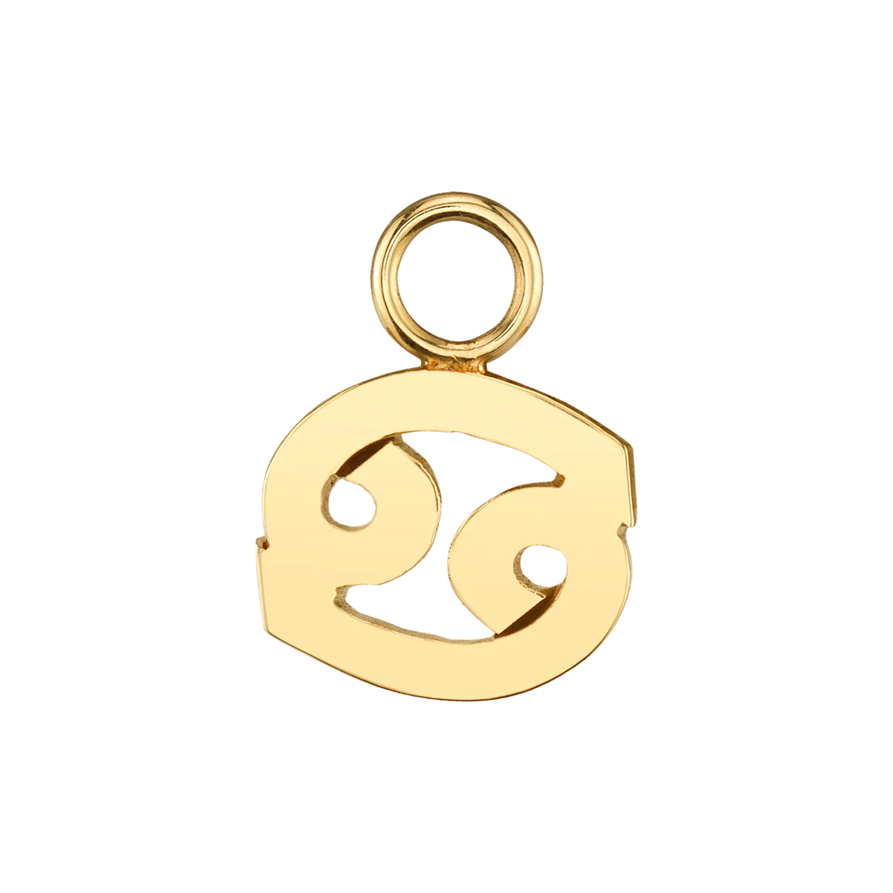 Zodiac Hoop Earring Charm - 14k Yellow Gold