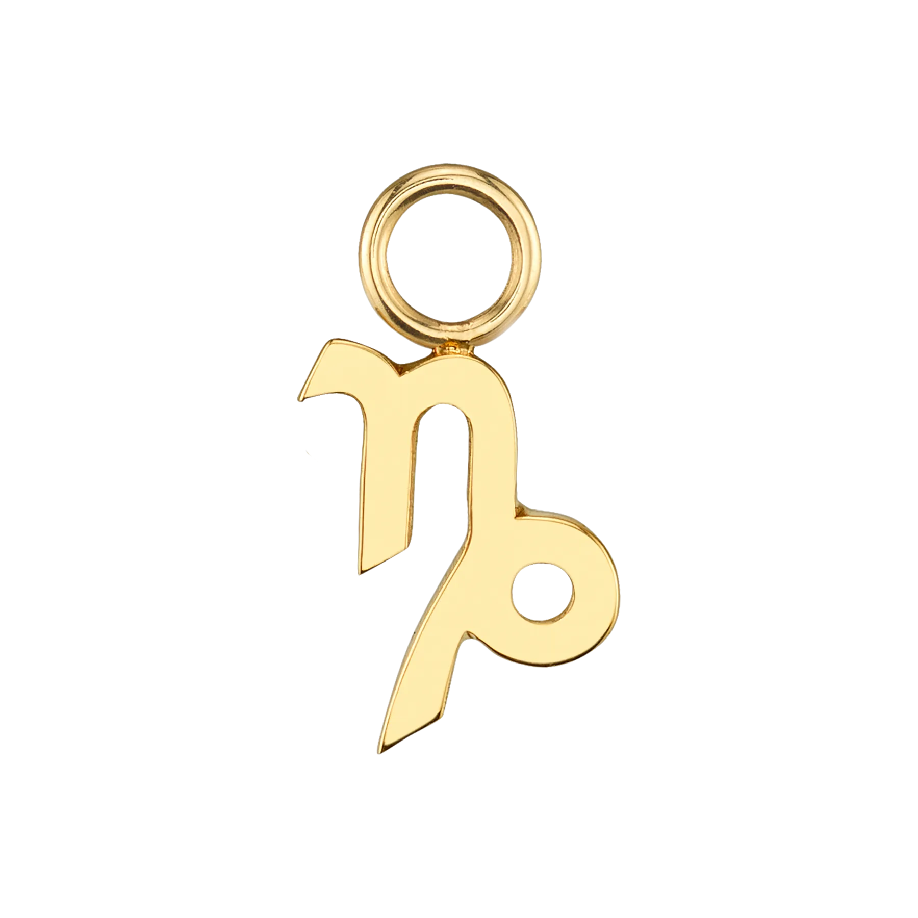 Zodiac Hoop Earring Charm - 14k Yellow Gold